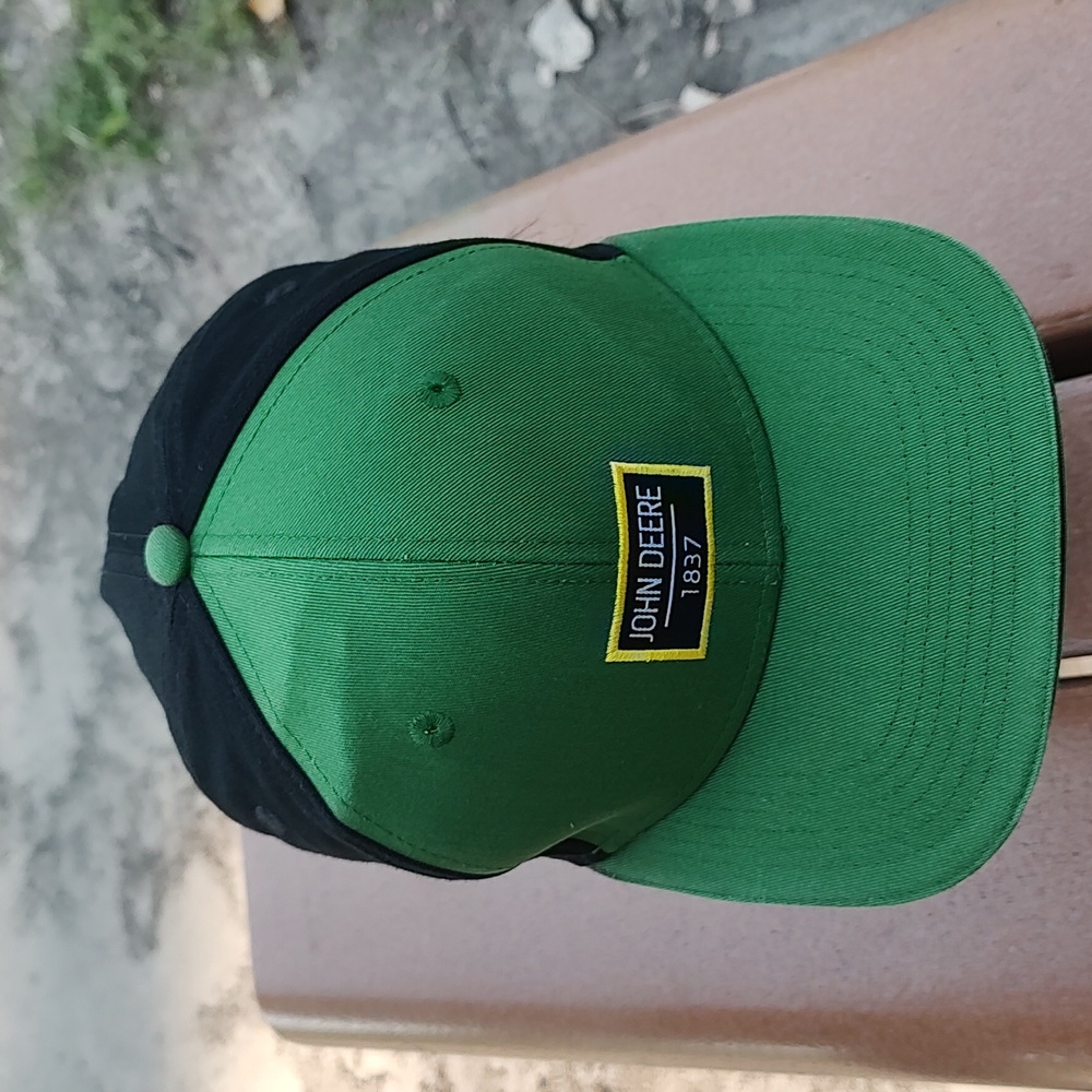 John Deere Stitched Patch Logo Snapback Hat Cap - image 2